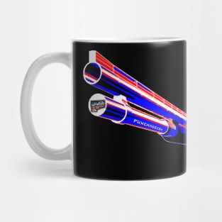 Shotgun Punchado Blank Text v. Code: Red White Blue Mug